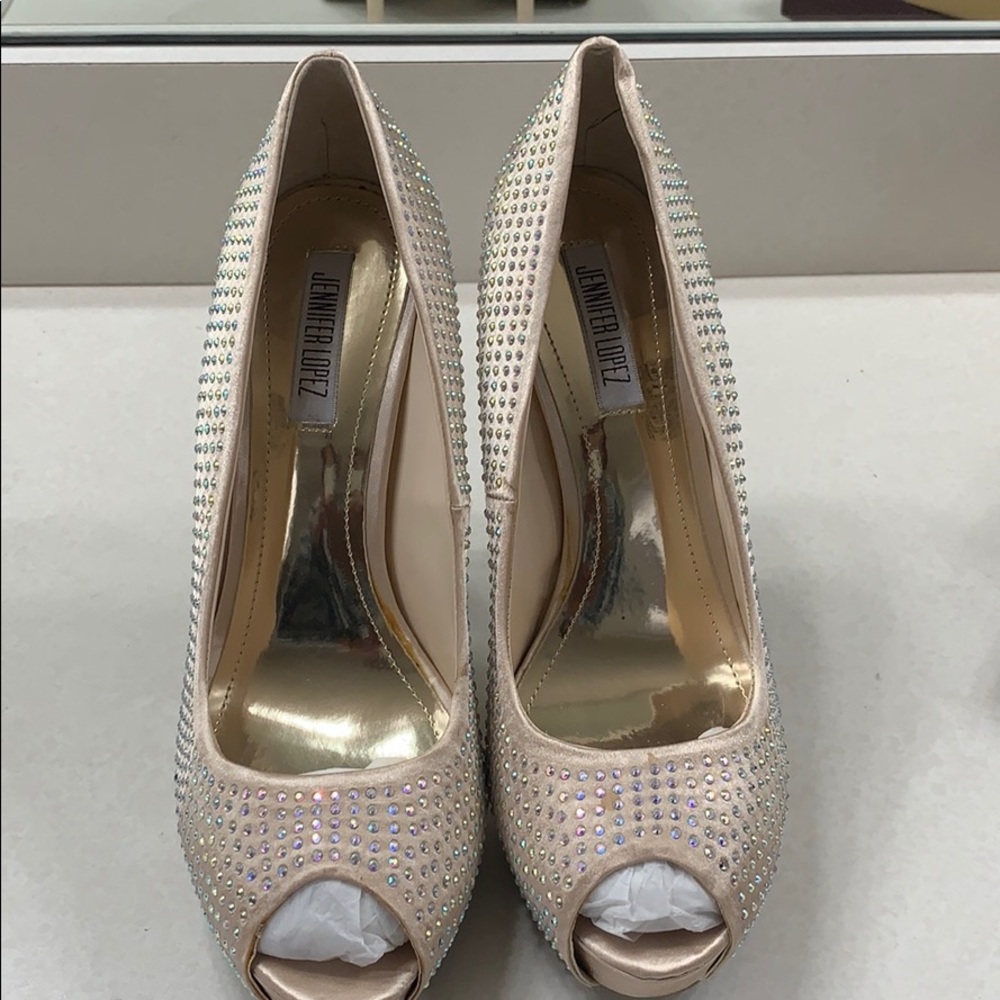 Jennifer Lopez Blingy Blush Heels
